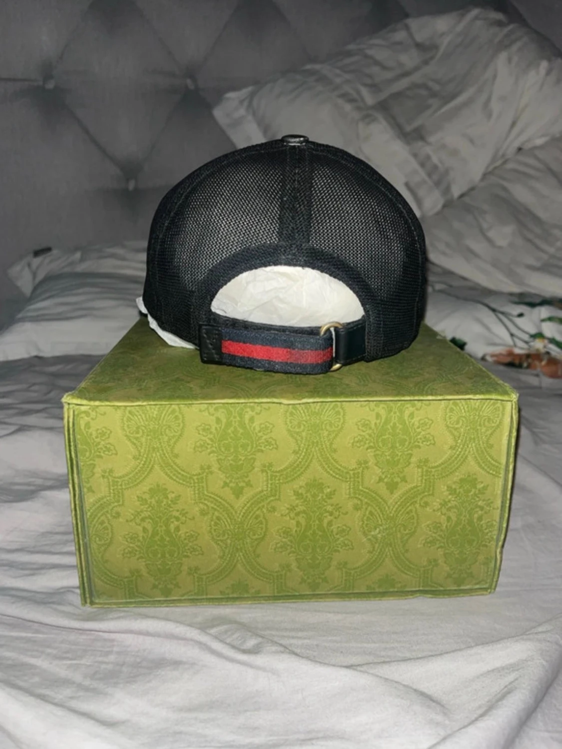 Svart Gucci keps med ormtryck - 2