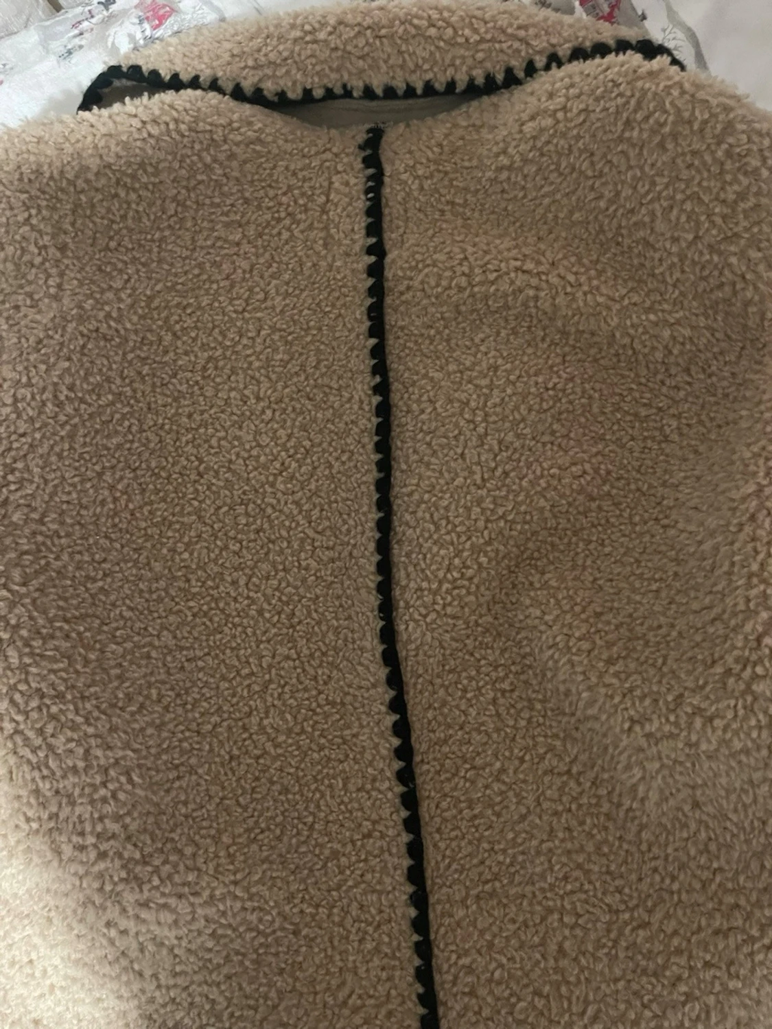 Beige teddyjacka  - 2