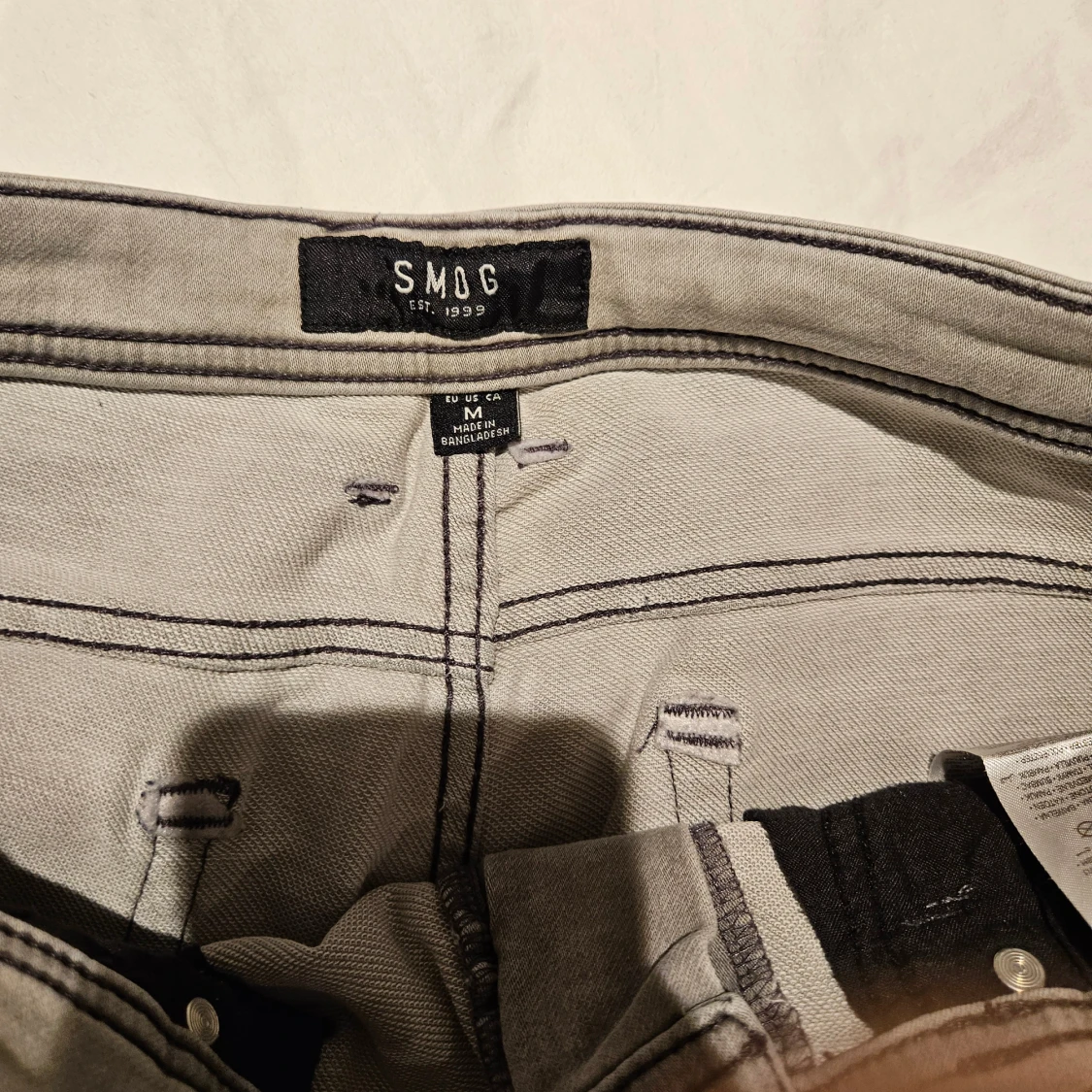 Grå jeansshorts från SMOG, storlek M - 2