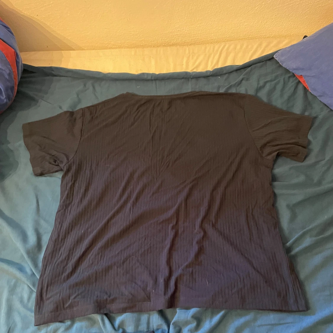 Mörkblå ribbad pyjamas  - 1