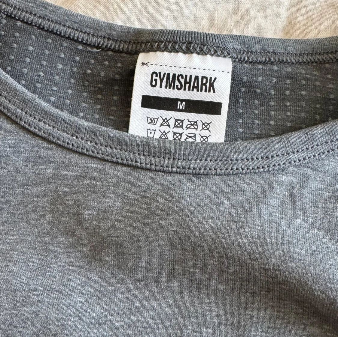 Grå croppad långärmad träningstopp Gymshark - 3