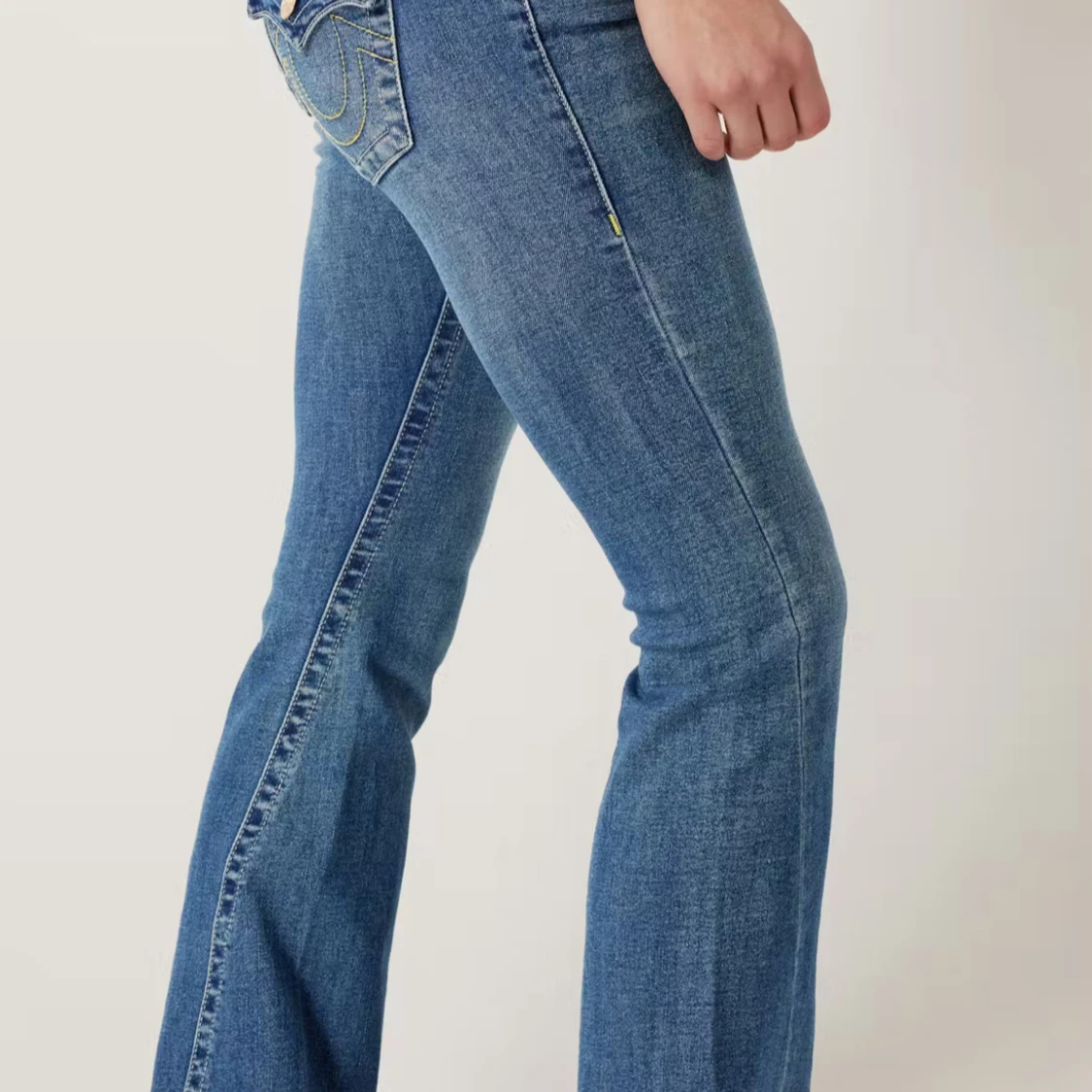 True religion blå bootcut jeans med broderade fickor - 3