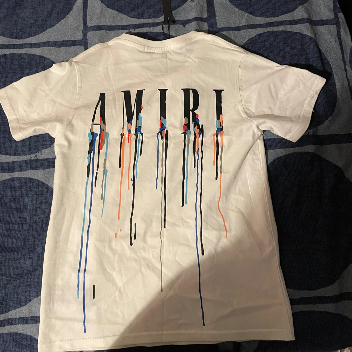 Vit AMIRI t-shirt med färgstänk - 1