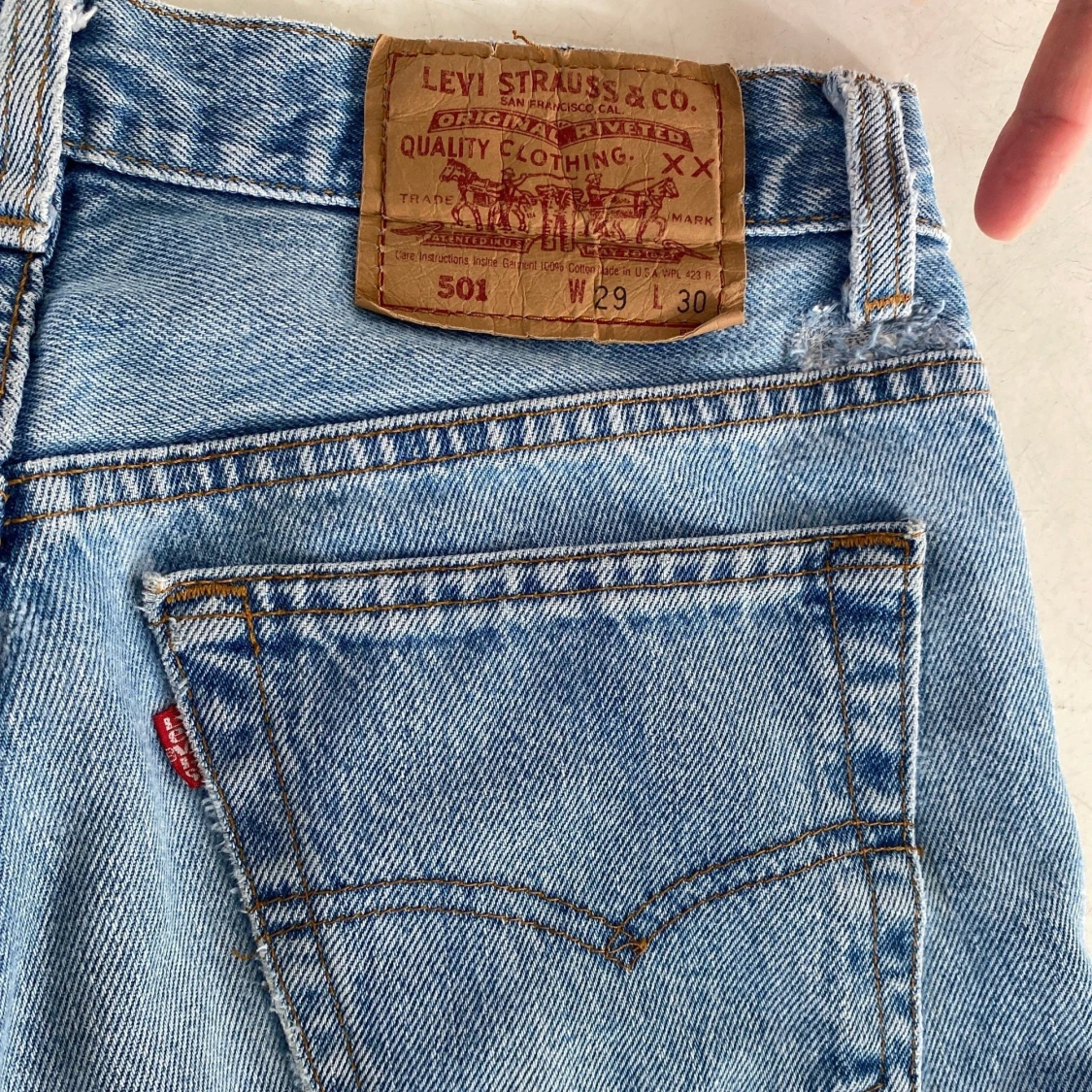Vintage Levis 501 W29L30 made in usa 100% cotton - 1