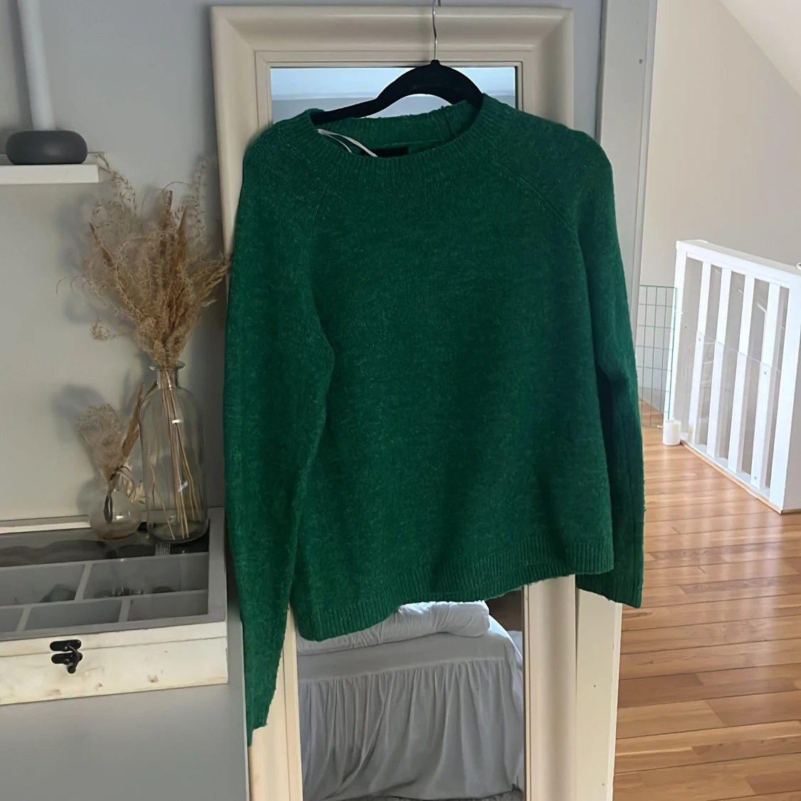 Grön stickad tröja från Pieces - 1