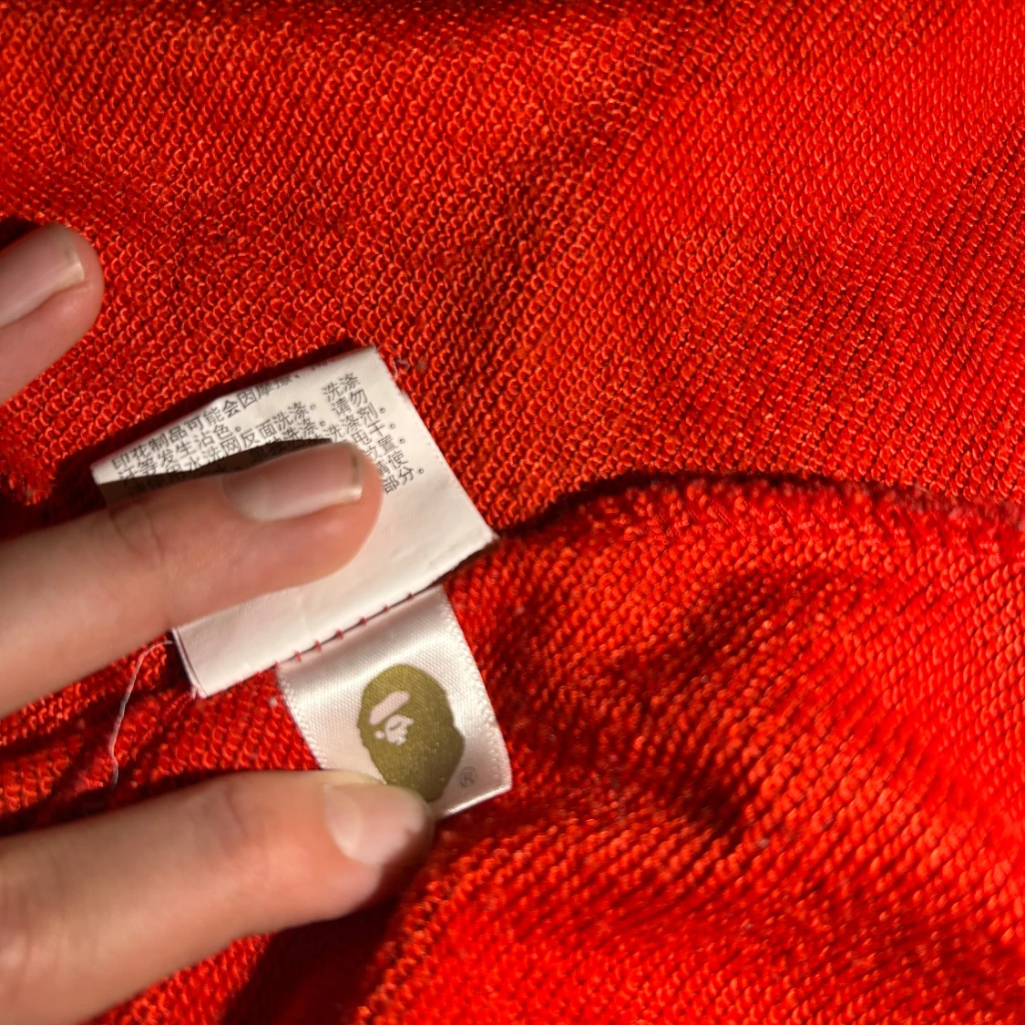 Röd Bape hoodie camouflage  - 3