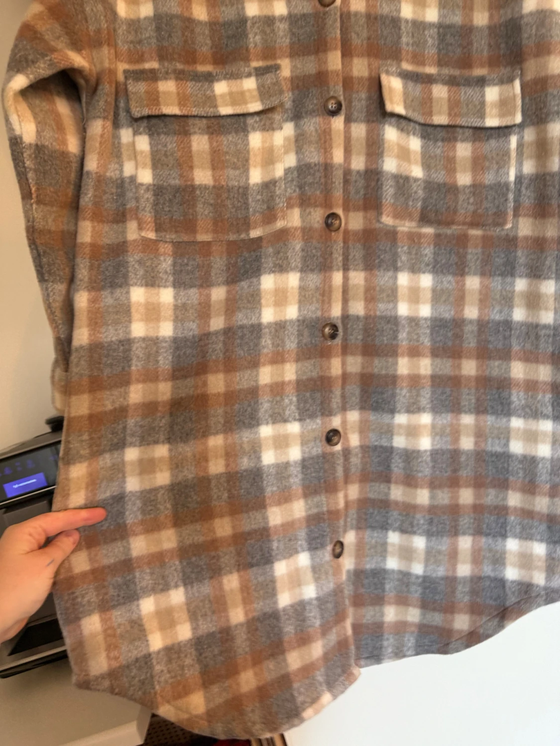 Rutig overshirt från Cream, L - 2