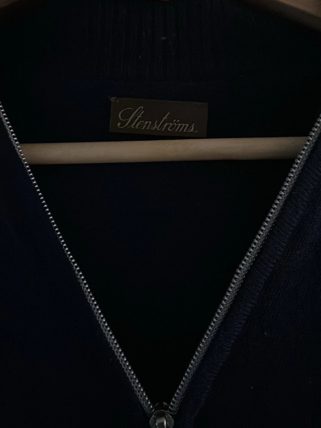 Mörkblå half zip-tröja Stenströms - 2