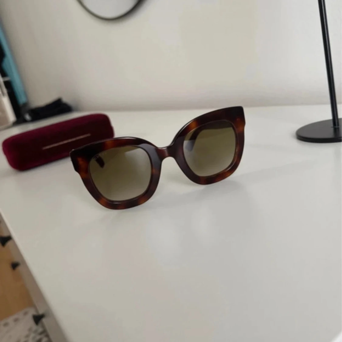 Bruna Gucci solglasögon med stjärndetaljer - 2