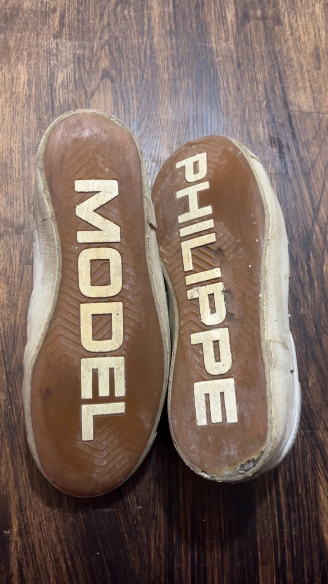 Philippe Model vita sneakers med blå häl - 1