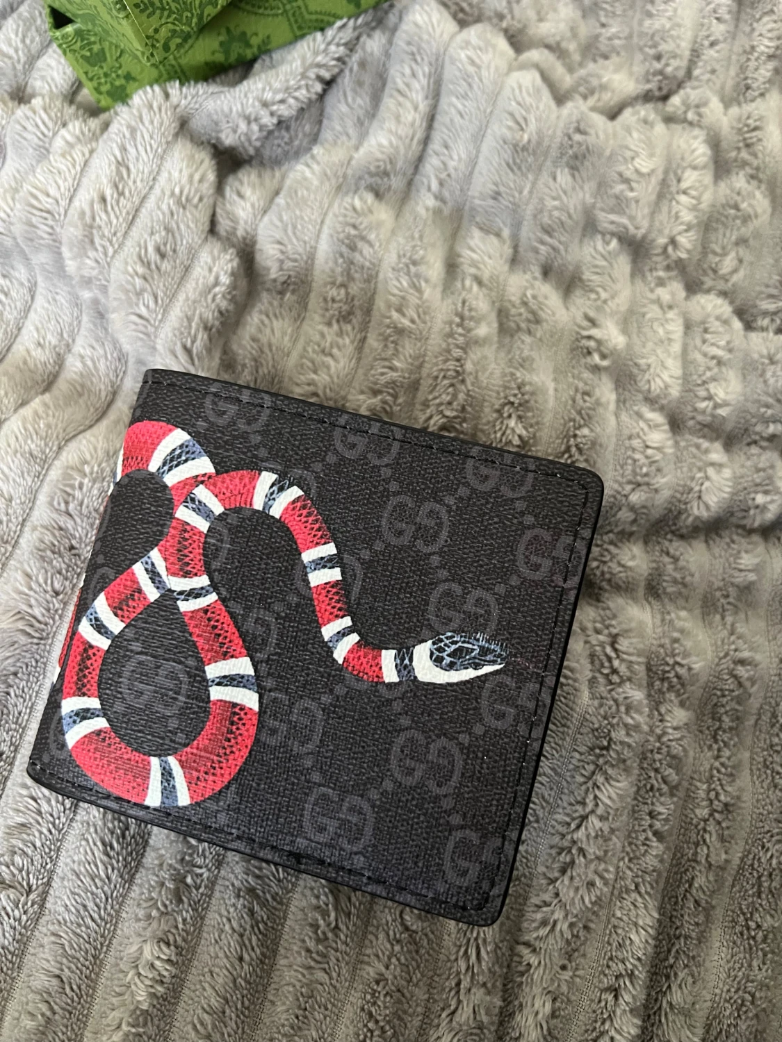 Svart/beige tiger plånbok  - 3