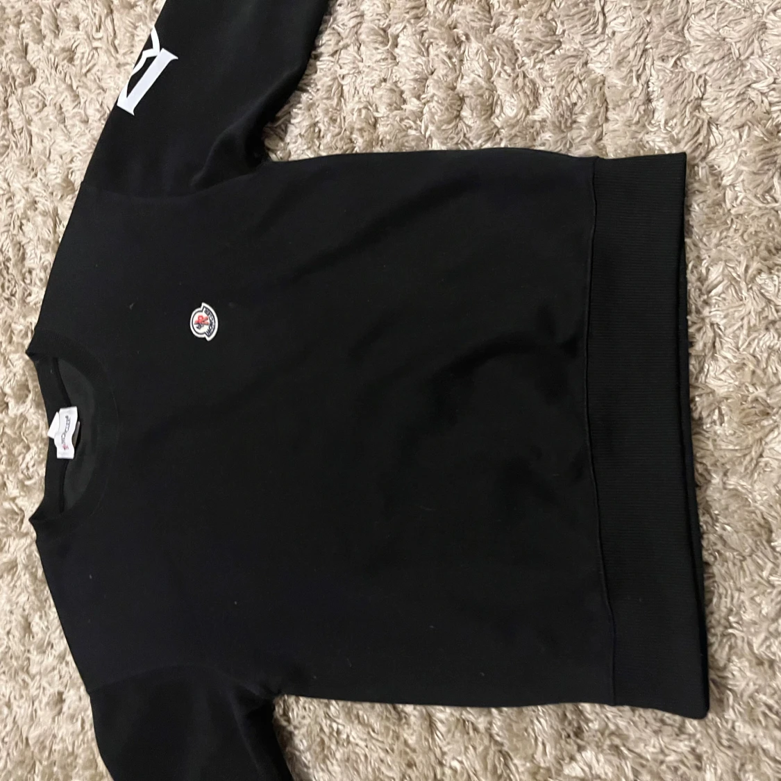 Svart Moncler sweatshirt med tryck - 1