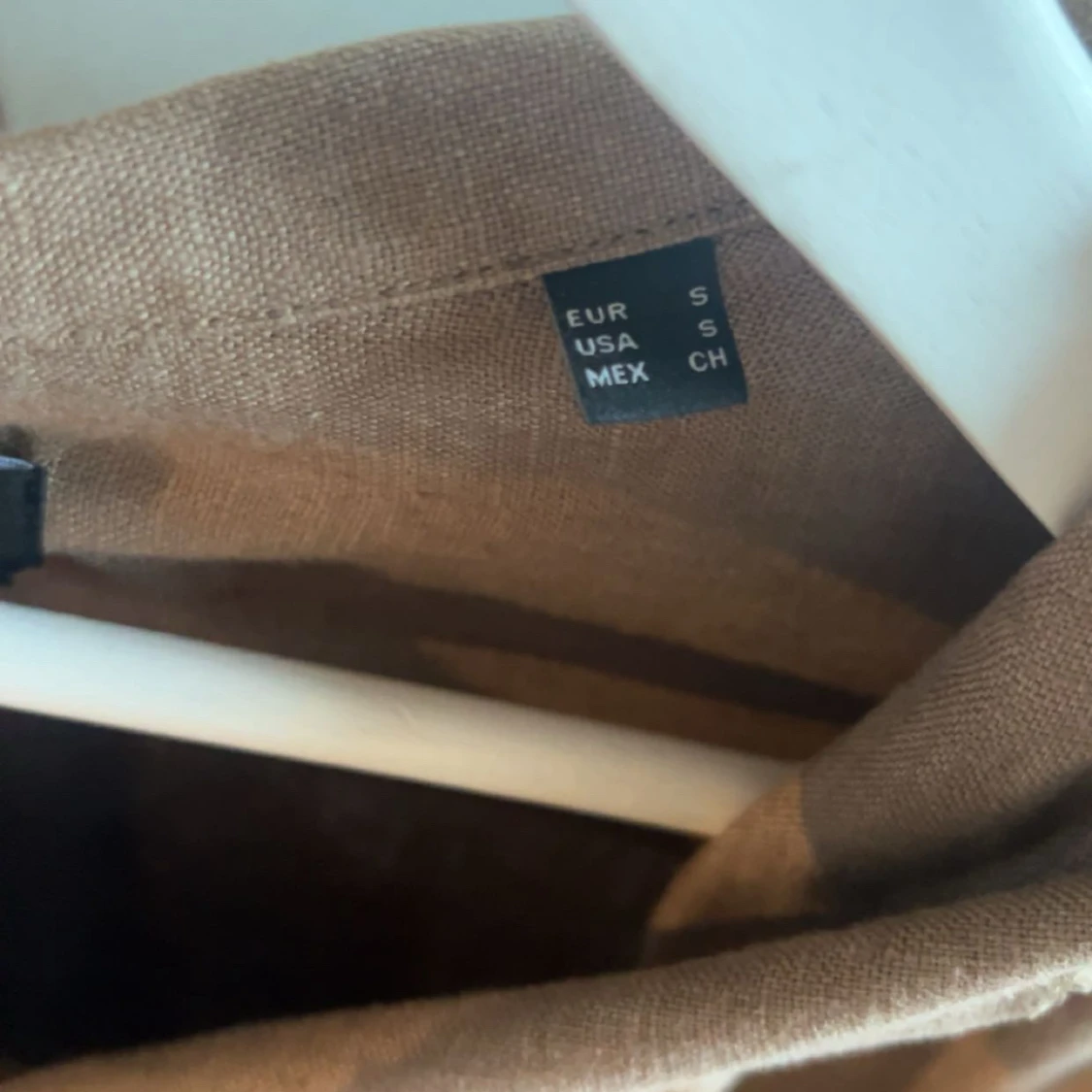 Brun overshirt i linne från Massimo Dutti - 3