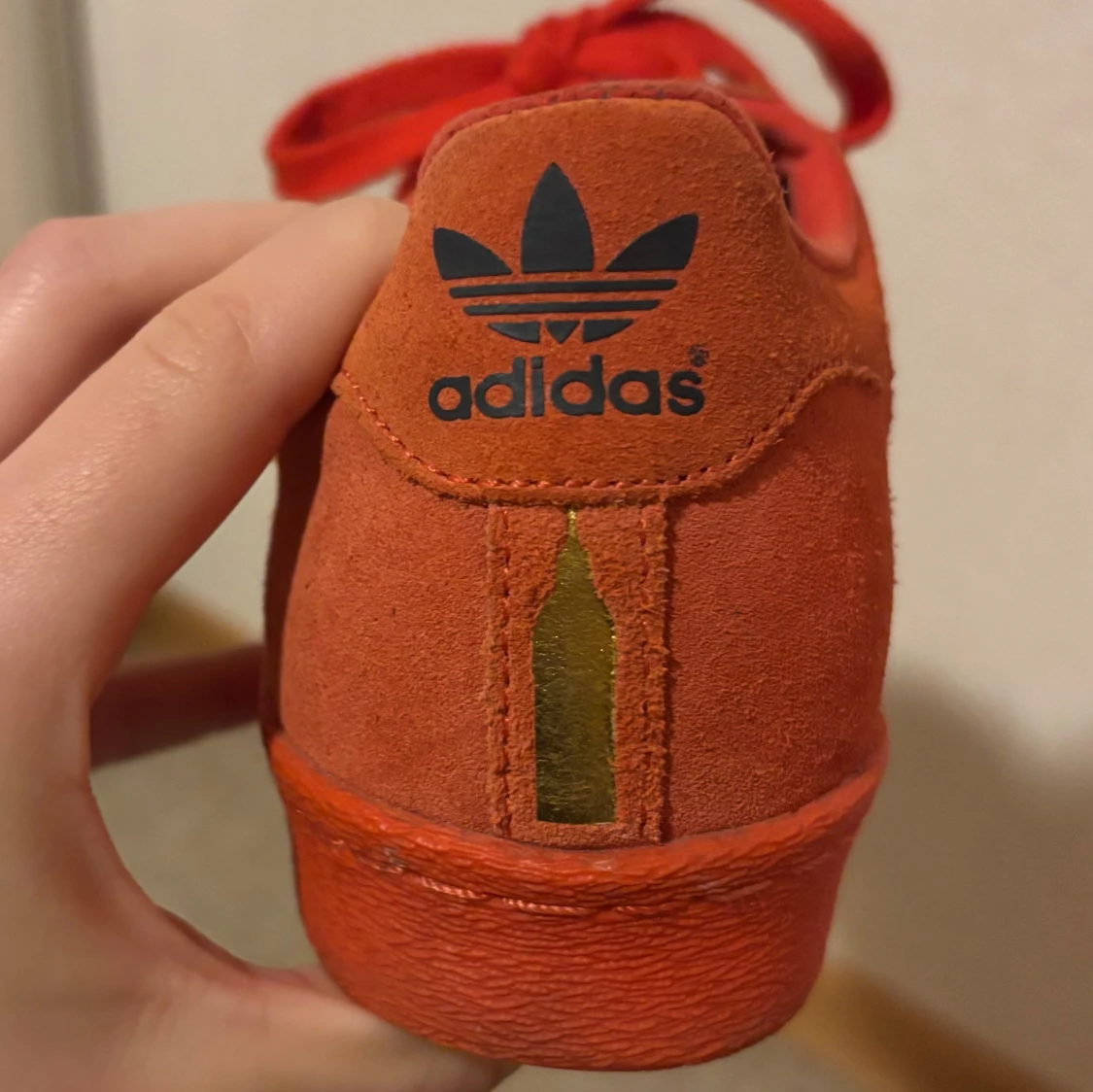 Adidas Superstar röda mockasneakers - 3