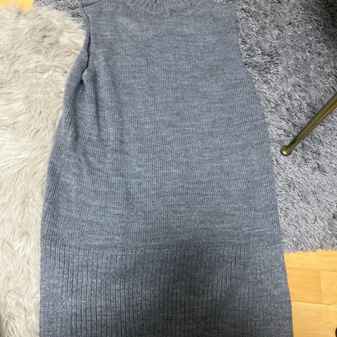 Grå stickad långklänning Made in Italy - 1