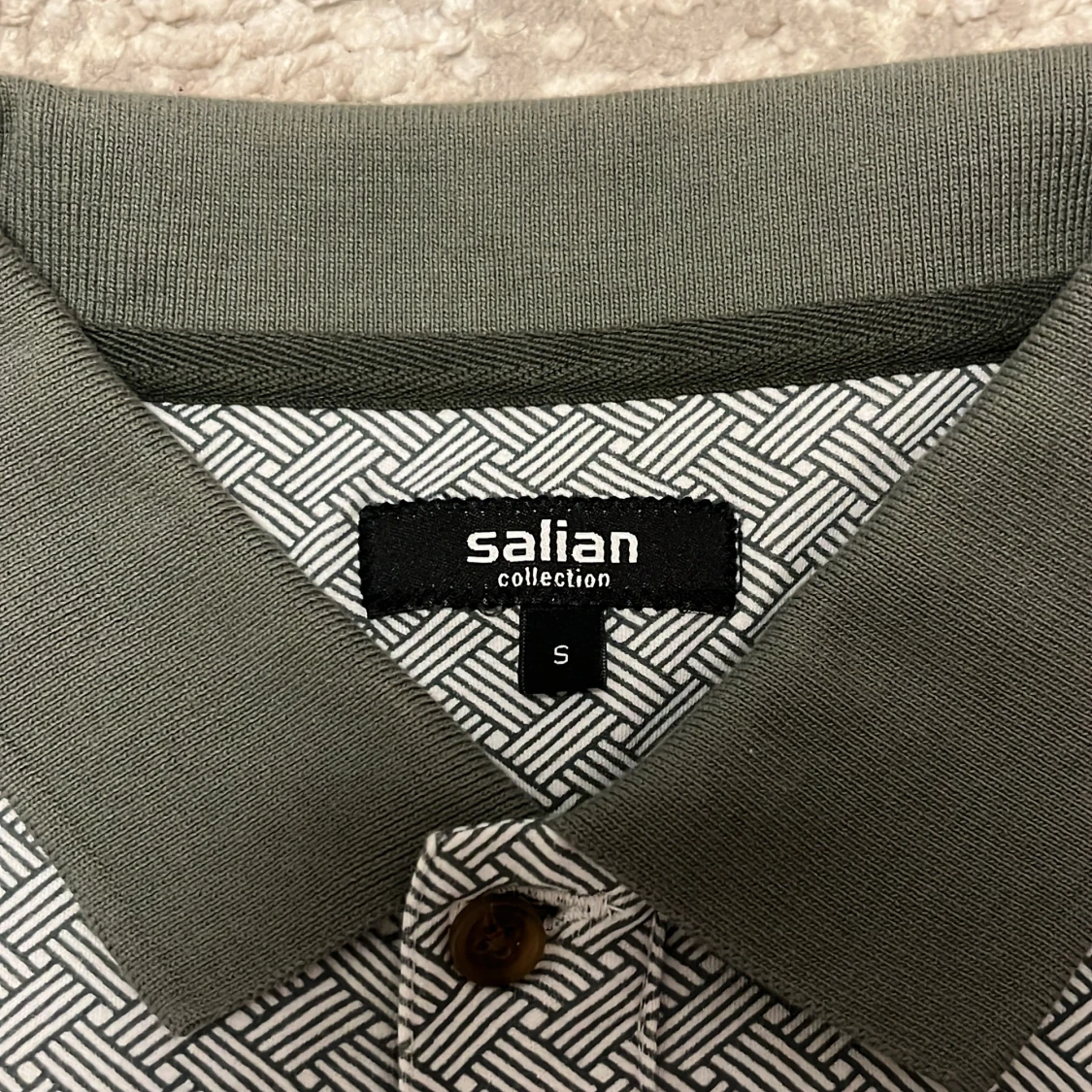 Gråmönstrad piké från Salian - 2