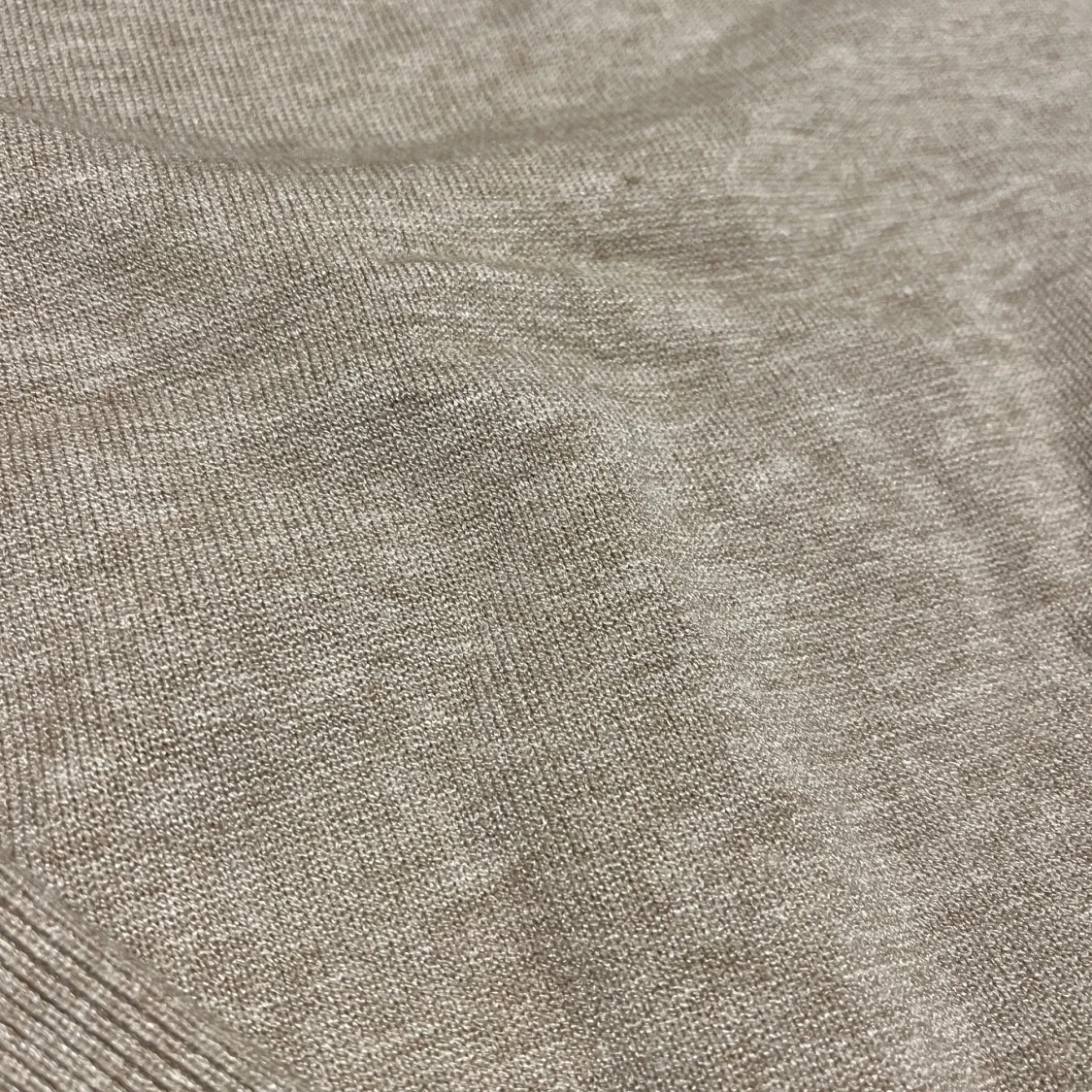 Beige kachmir hoodie med snörning - 4