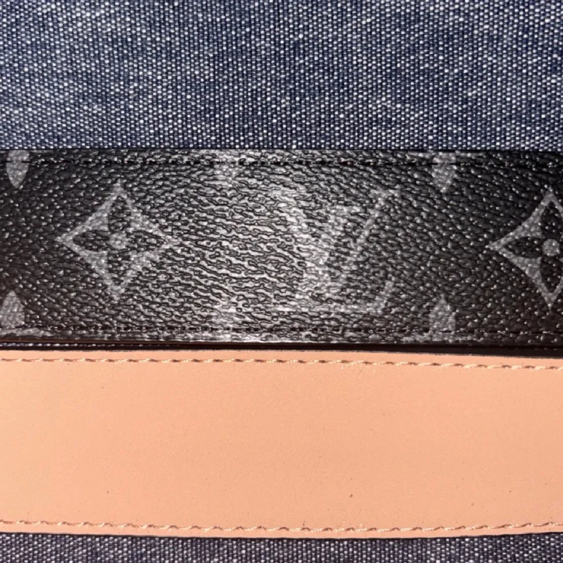 Svart monogram bälte - 2