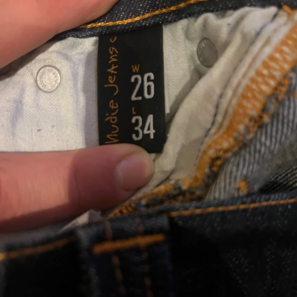 Mörkblå Nudie Jeans W26 L34 - 3
