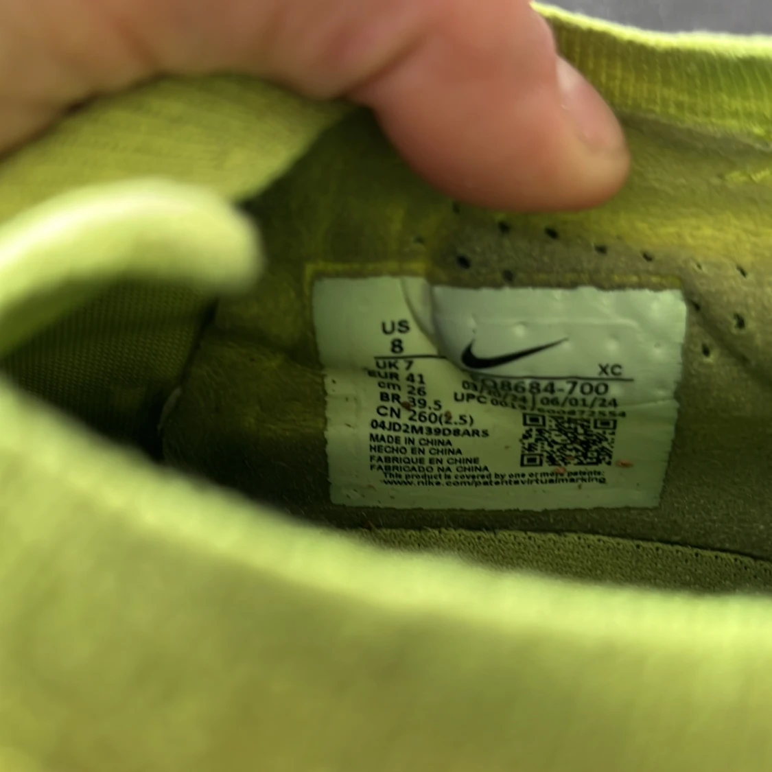 Nike Mercurial fotbollsskor gul US8 - 2