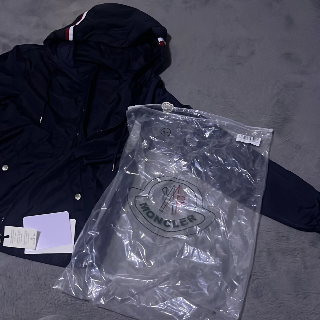 Navy blue Moncler windbreaker REP  - 1