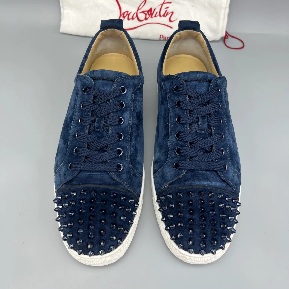 Christian Louboutin Louis Junior Spikes Sneaker Navy - 1