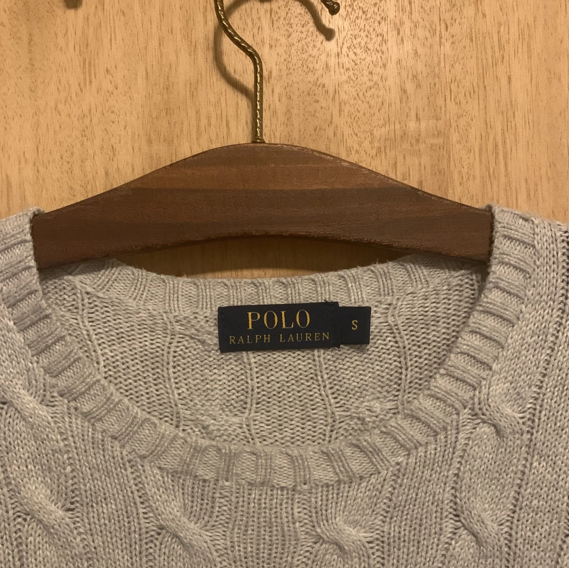 Ljusgrå kabelstickad tröja Polo Ralph Lauren - 2