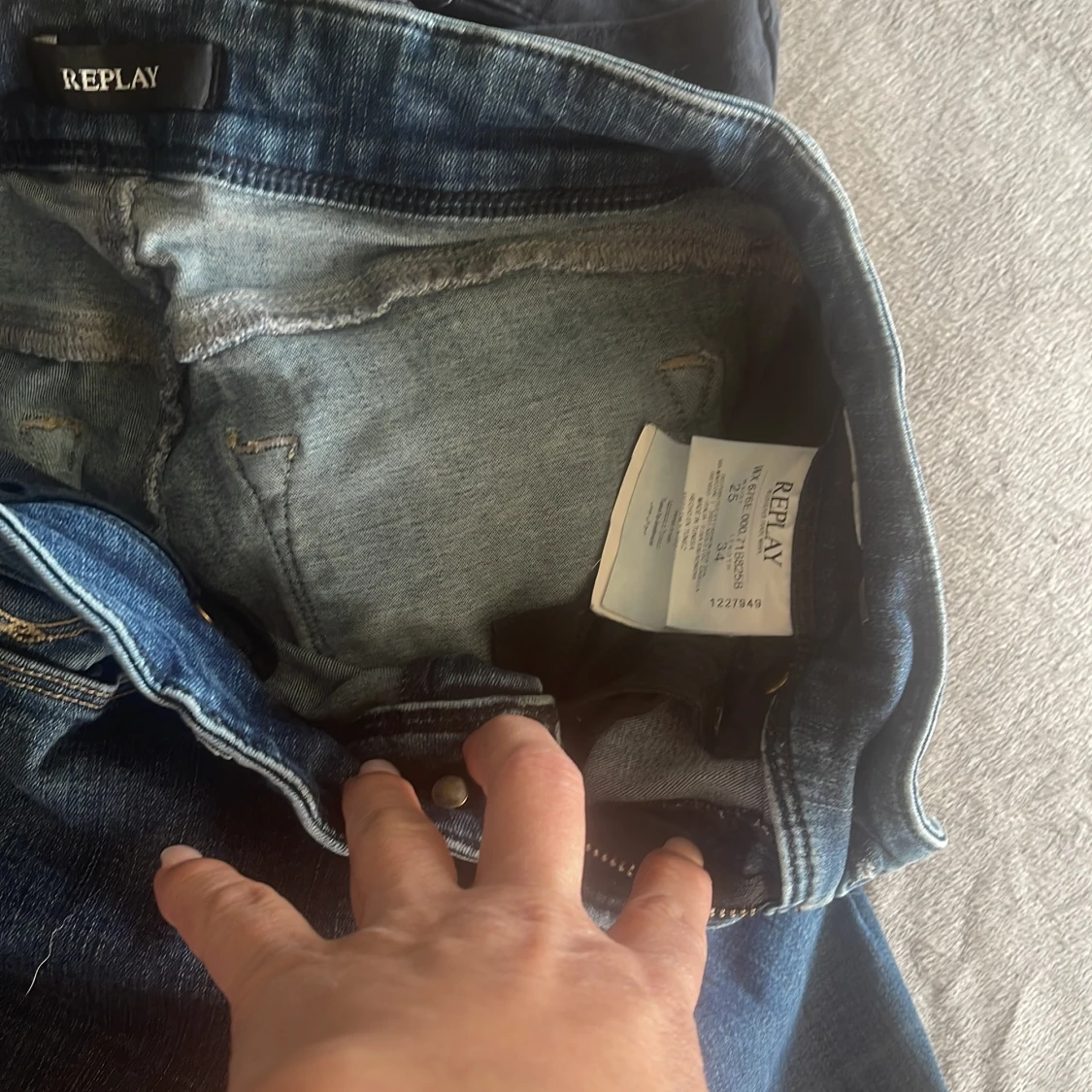 Blå bootcut jeans från Replay - 3