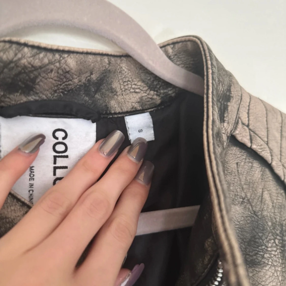 Brun skinnjacka från Collusion  - 2