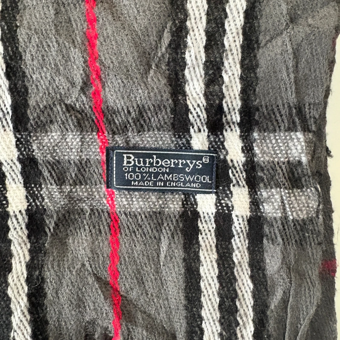 Rutig grå halsduk från Burberry - 1
