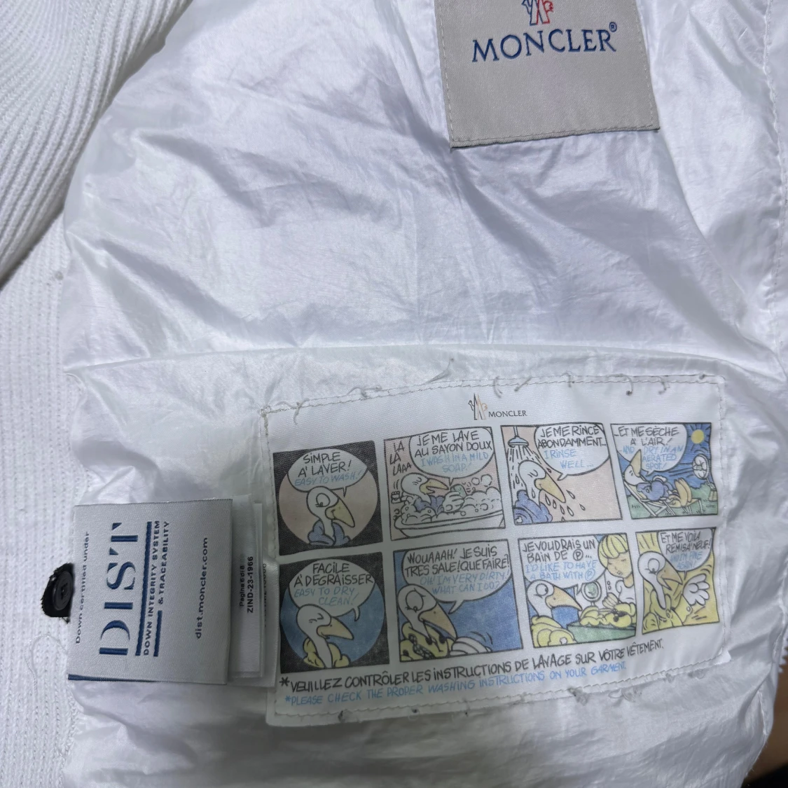 Vit quiltad Moncler pufferjacka - 2