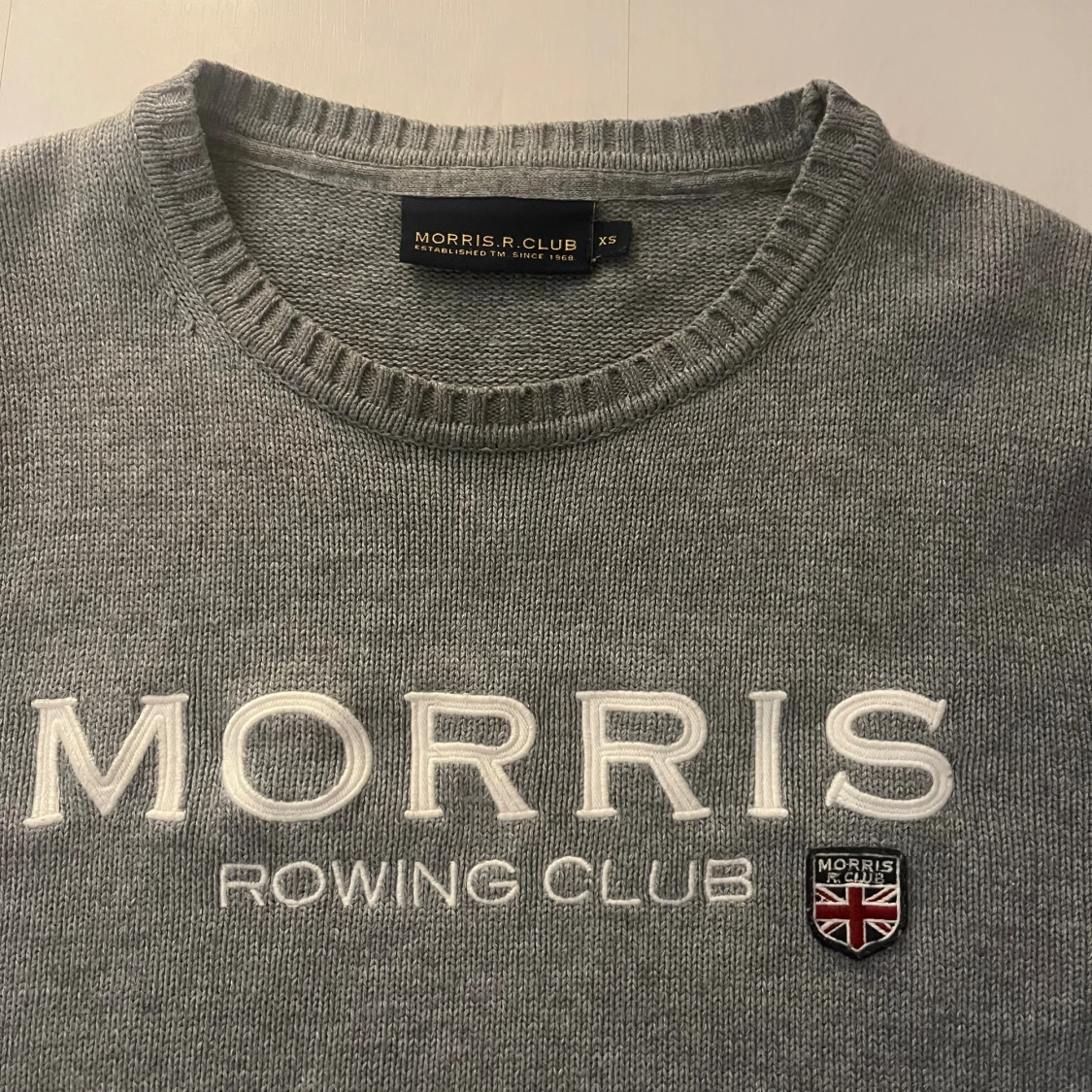 Grå stickad tröja Morris  - 1