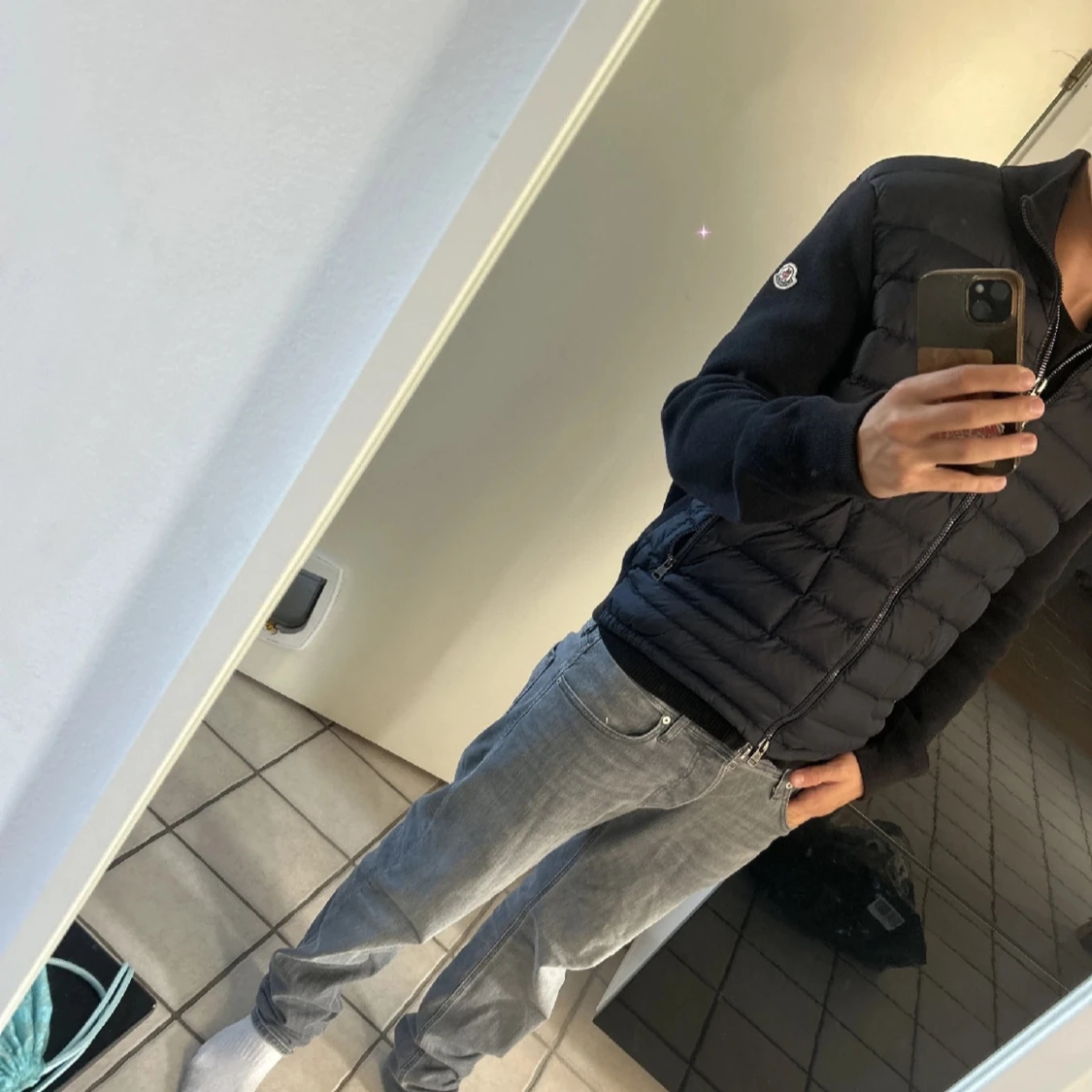 Mörkblå cardigan från Moncler - 2