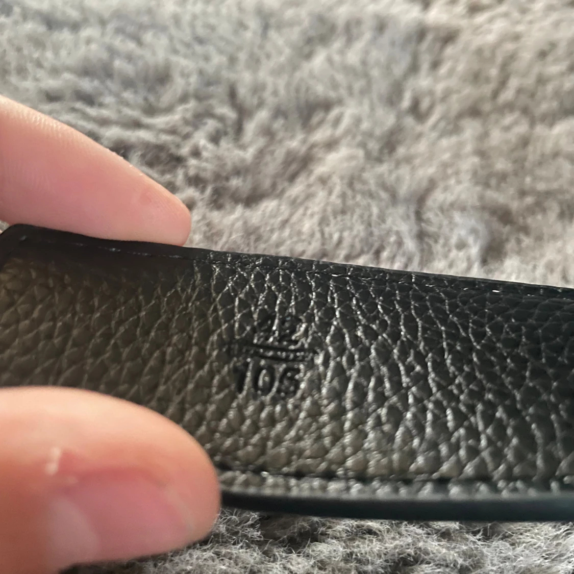 H svart och blått skärp i skinn - 1