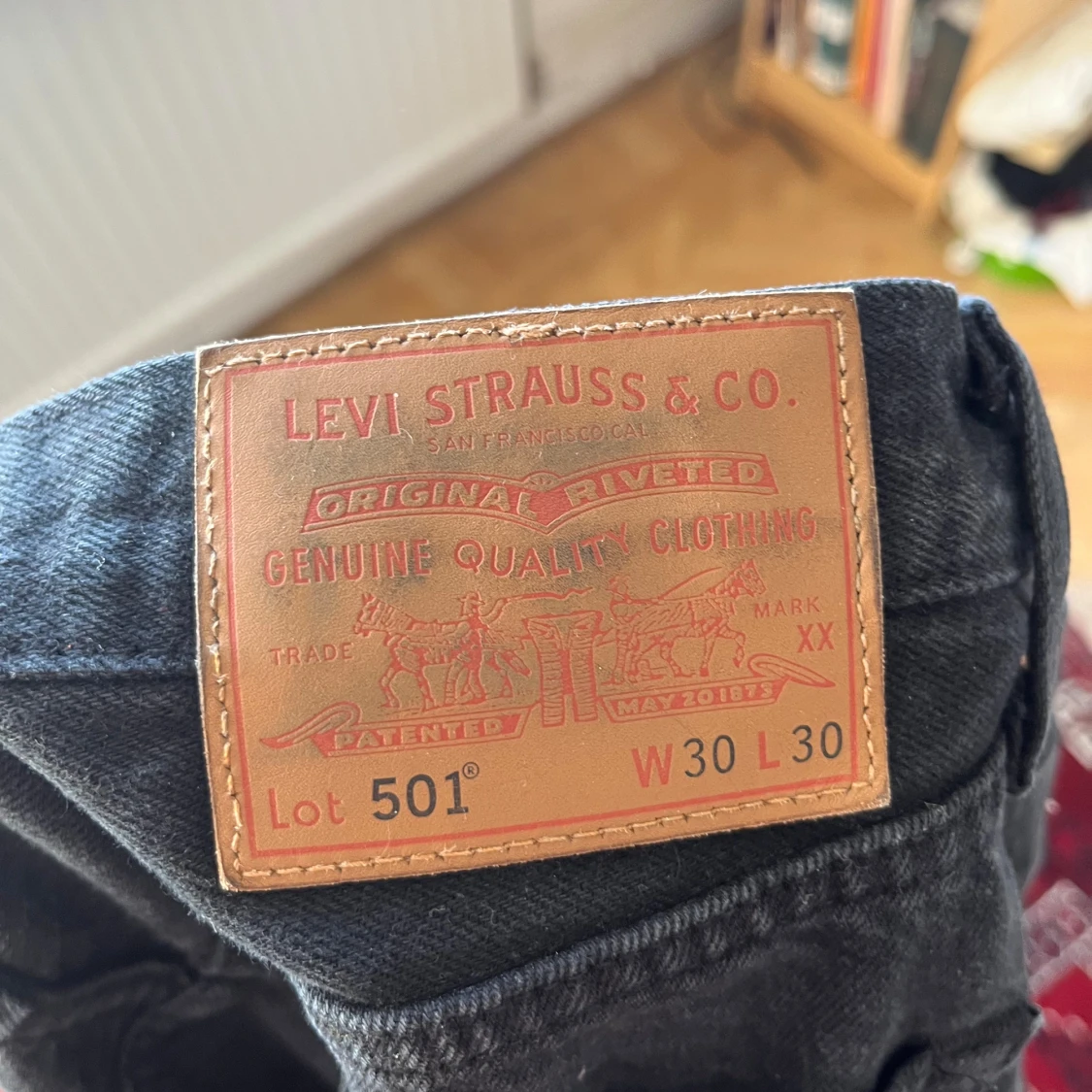 Svarta Levi's 501 jeans W30 L30 - 1