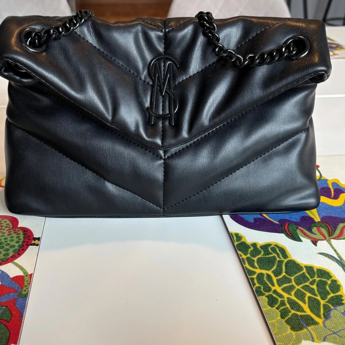 Svart quiltad axelväska Steve Madden - 1