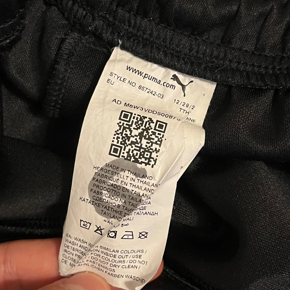 Puma Träningsbyxor Teamliga - Svart/Vit, strl L - 3