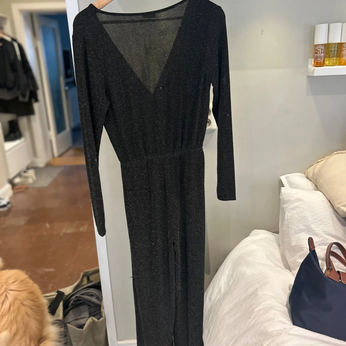 Svart glittrig långklänning Kappahl - 2
