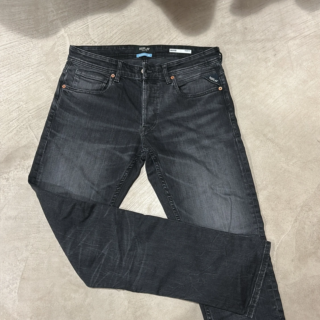 Replay Grover svarta jeans straight fit - 1