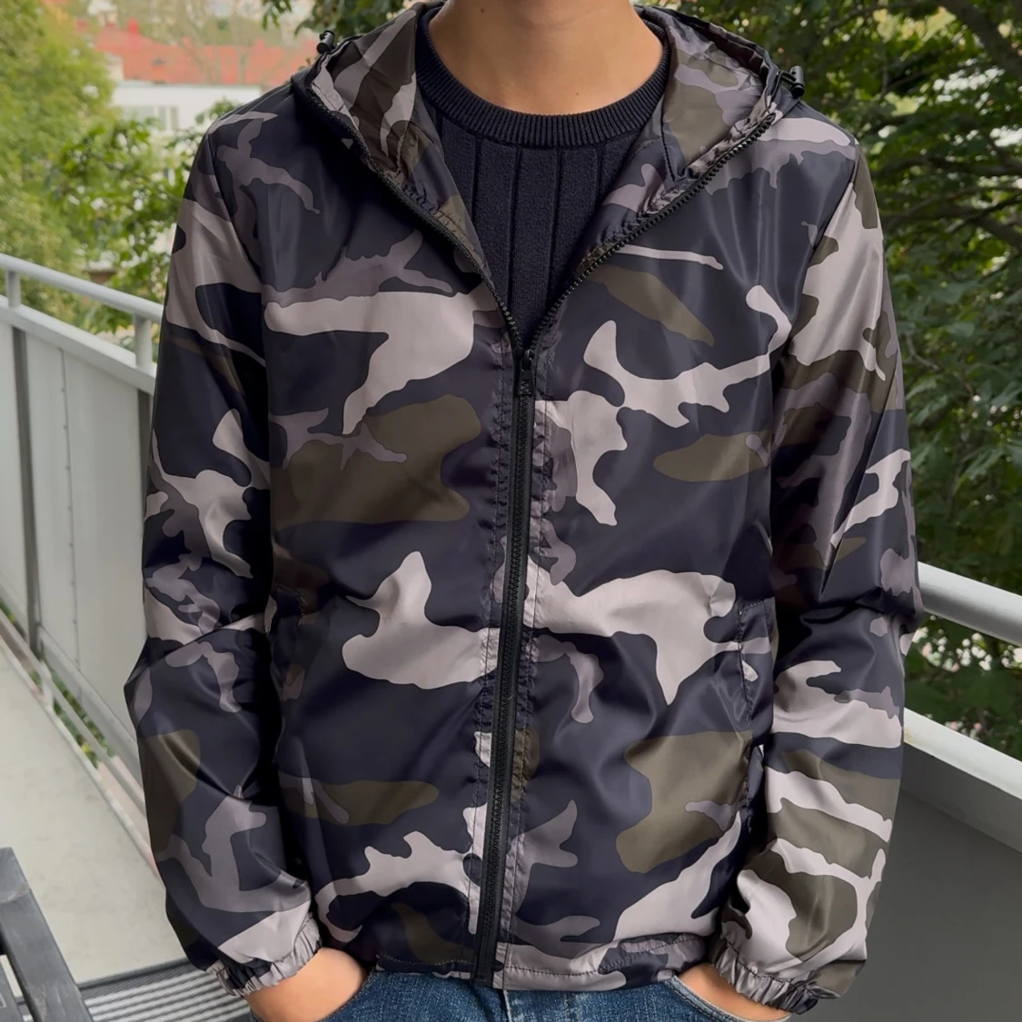 Camo windbreaker/höstjacka