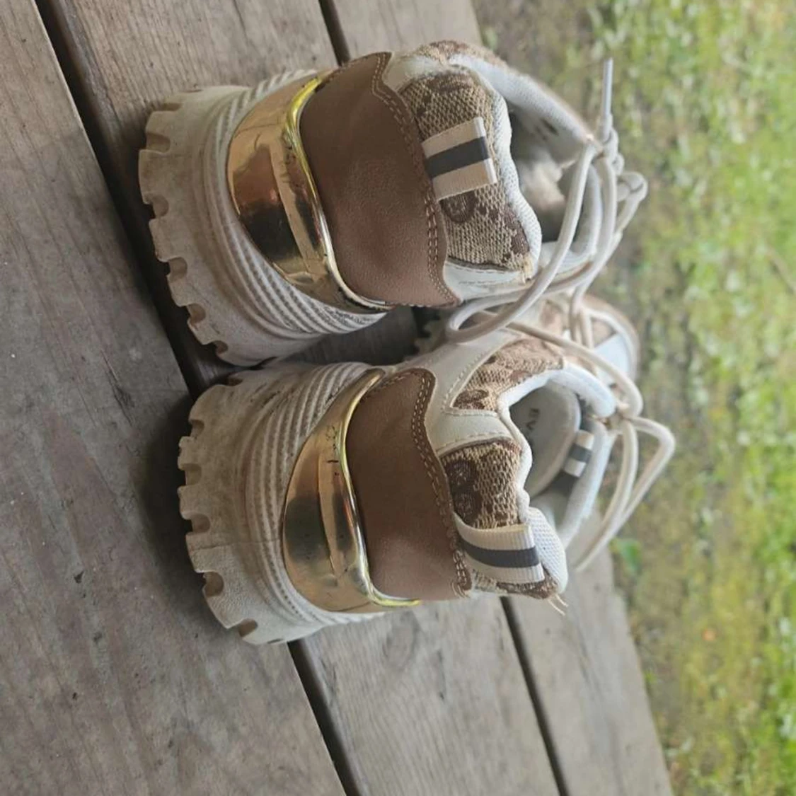 i chunky sneakers beige/vit - 2