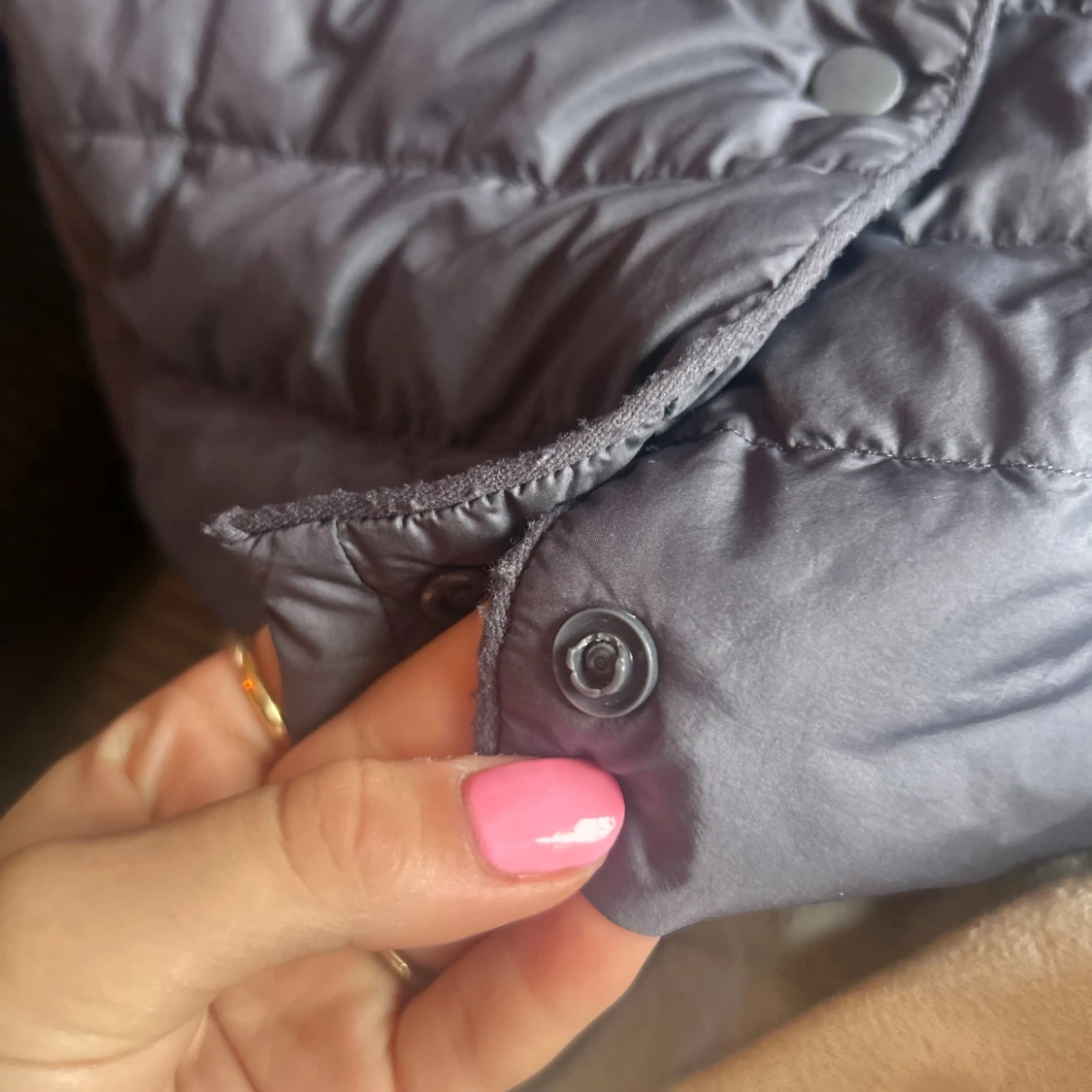 Gråblå dunjacka från Uniqlo XXS - 3