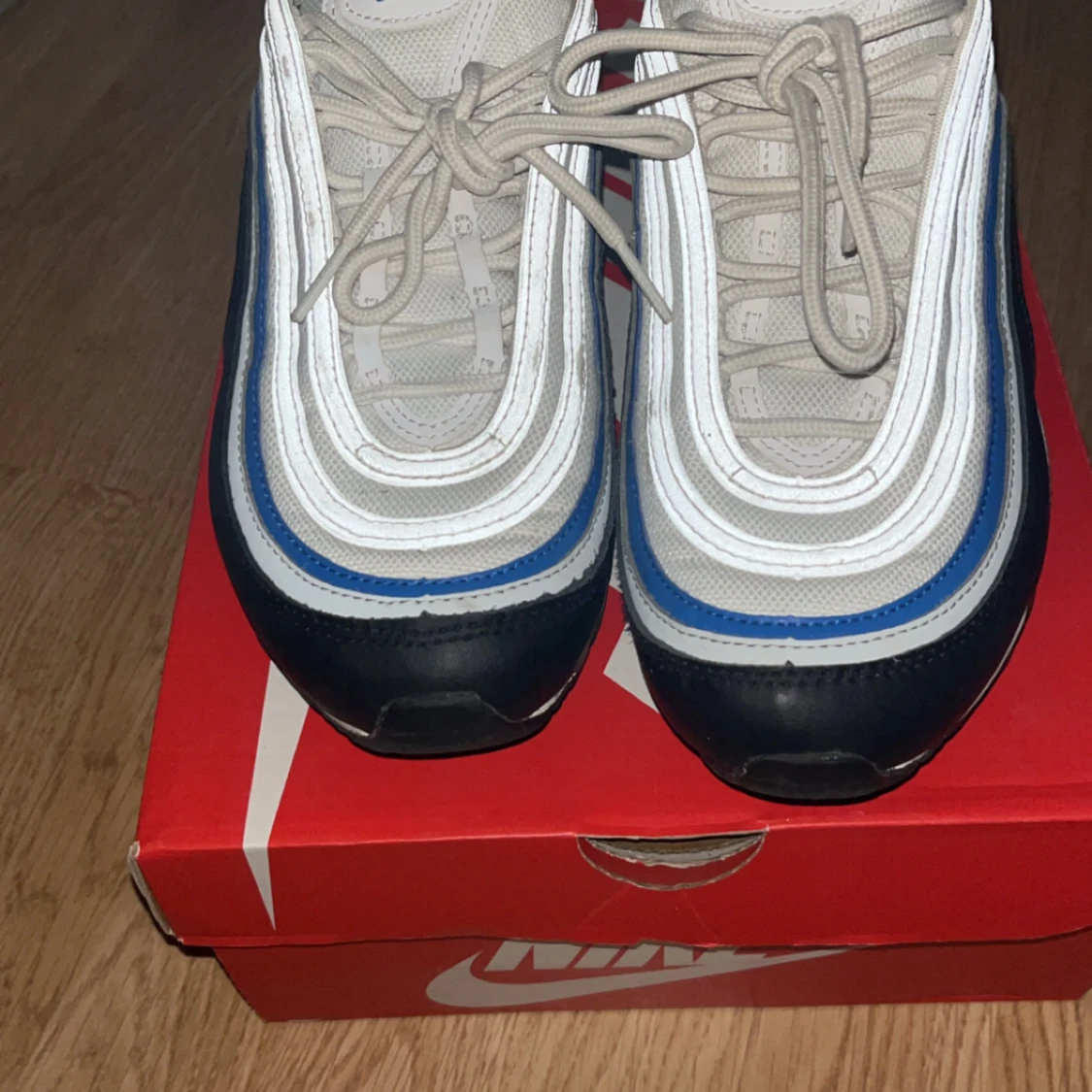Nike Air Max 97 vit/blå/svart sneakers - 1