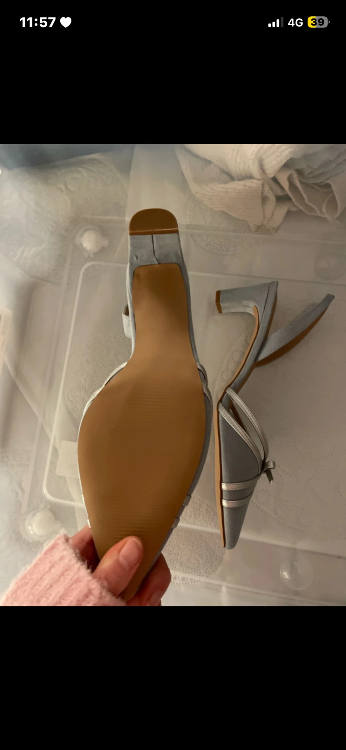 Silverfärgade pumps från Anna Field - 2