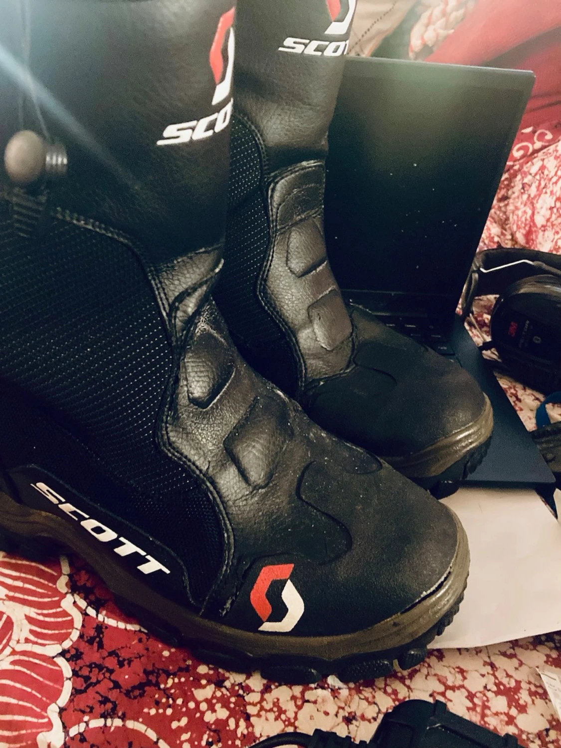 Svarta Scott snöskoterboots med grov sula