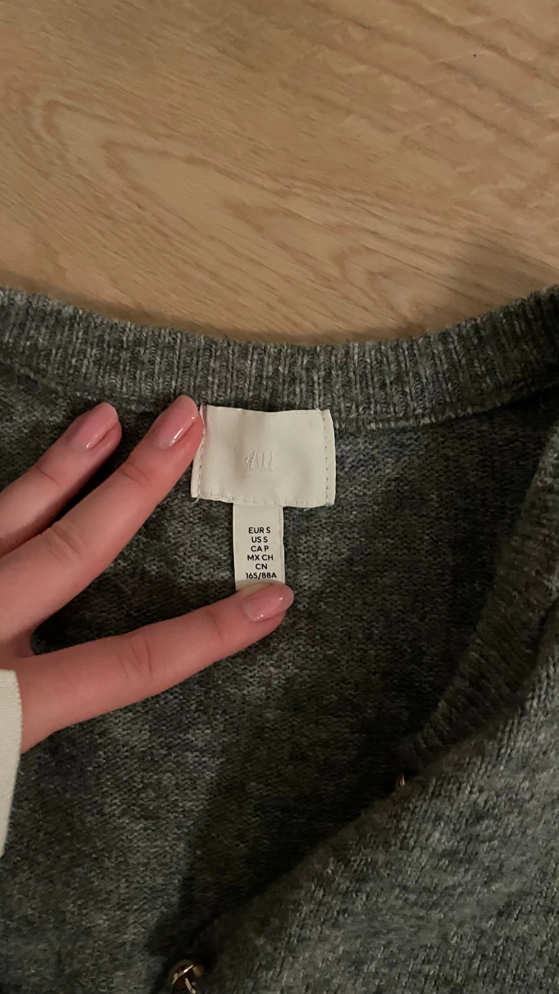 Grå stickad kofta H&M - 3