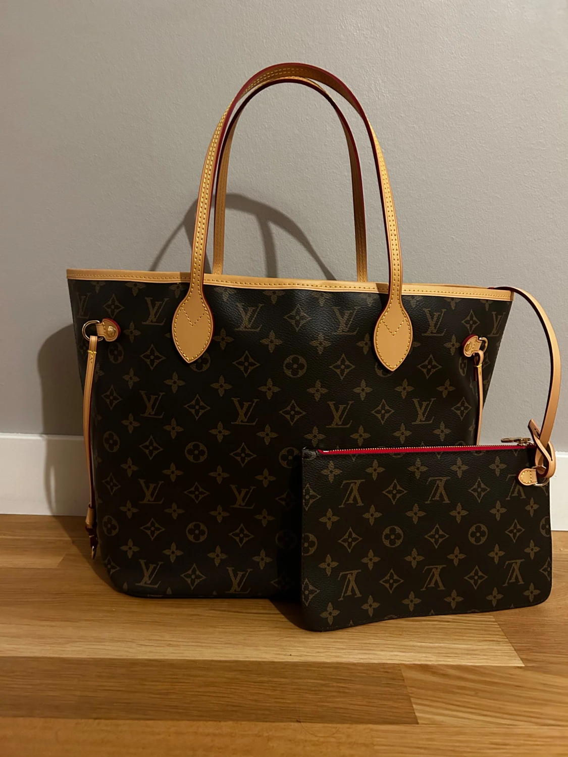 Läder monogram väska - 1