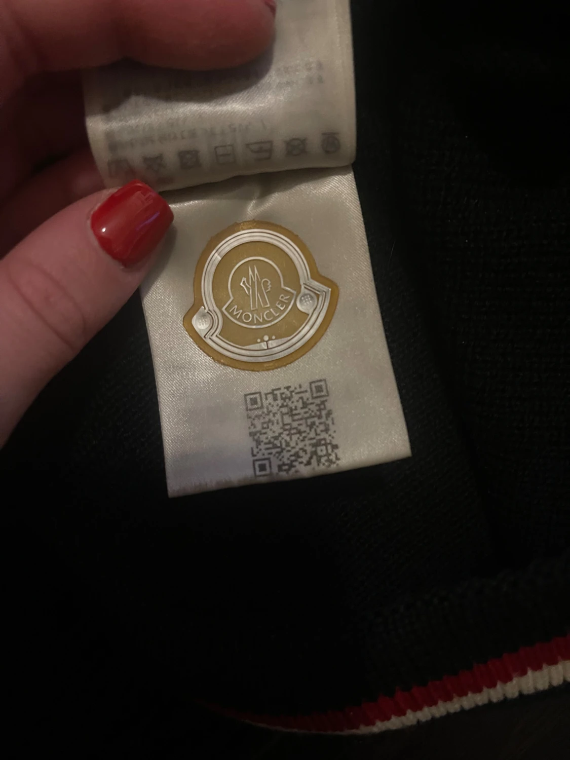 Moncler svart stickad mössa & halsduk - 2