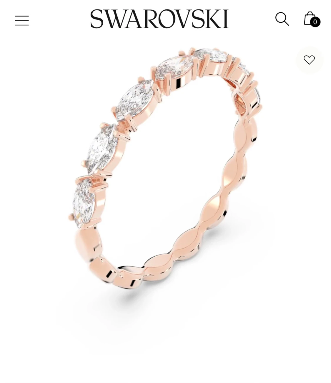 Swarovski Matrix Vittore ring roséguld