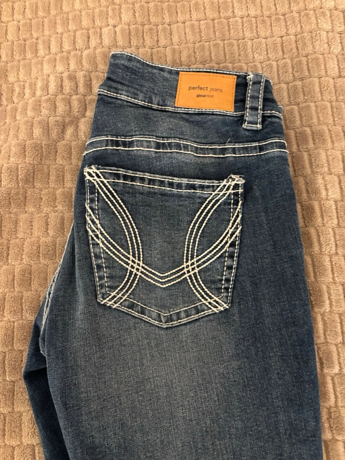 Blå bootcut jeans  - 2